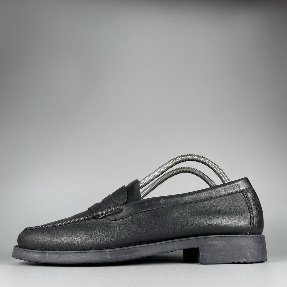 Sebago Halifax Strap Women’s 11 W Black Leather Slip On Loafers Dress Shoes EUC